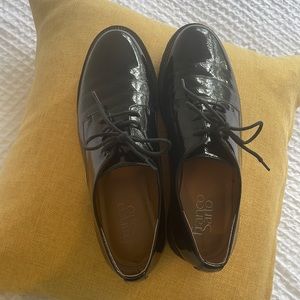 Franco Sarto black Patent leather Oxfords